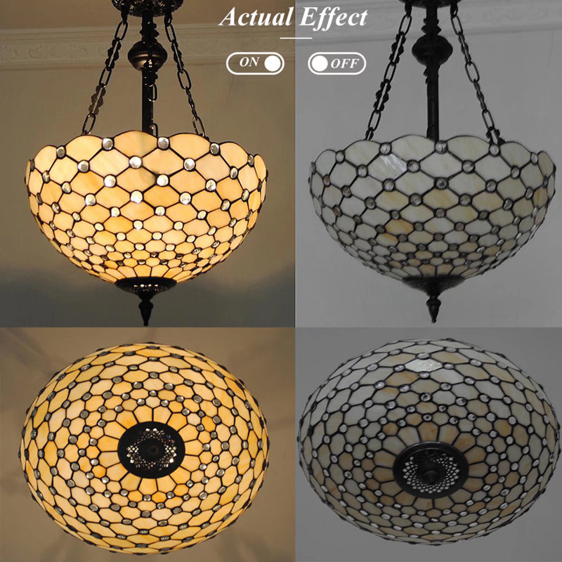 Rosdorf Park Elyce 3-Light Tiffany Style Pendant Ceiling Rosdorf Park Elyce 3-Light Tiffany Style Pendant Ceiling